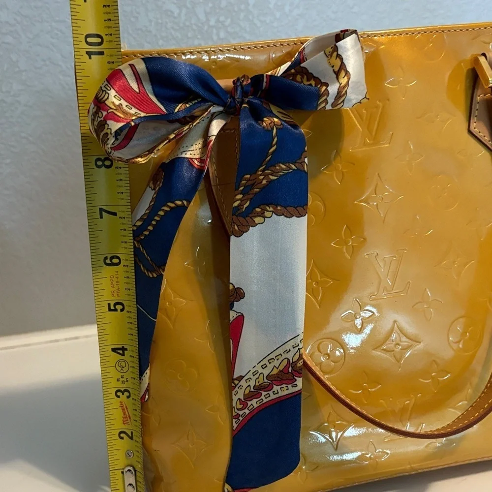 Vibrant Louis Vuitton Mustard Vernise Tote with COA - Picture 3 of 16